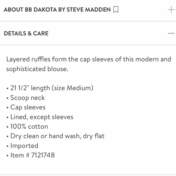 bb dakota by steve madden head over heels cotton top - Picture 4 of 4